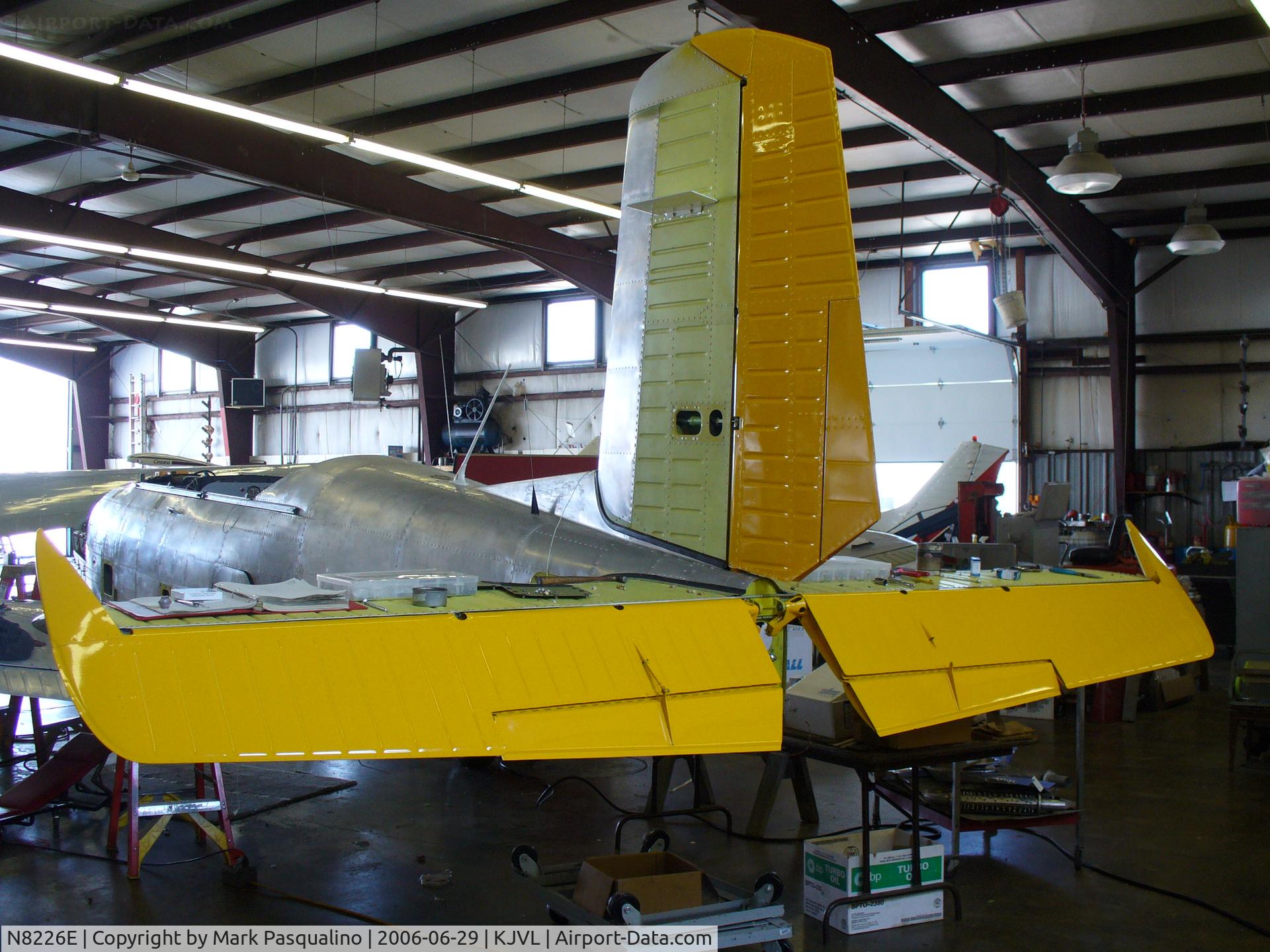 N8226E, 1957 Beech D-45 Mentor C/N BG-379, Beech T-34B  Elevators installed