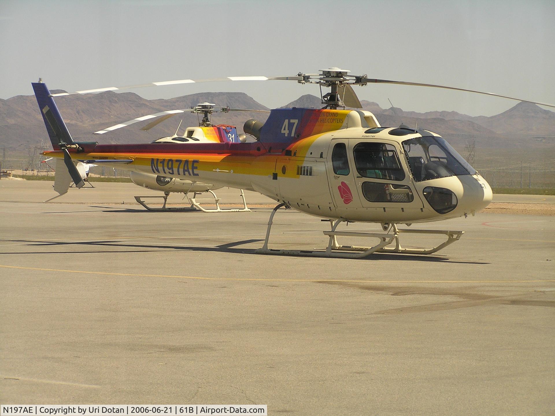 N197AE, 2005 Eurocopter AS-350B-2 Ecureuil C/N 3909, owned by Papillon Grand canyon helicopters
