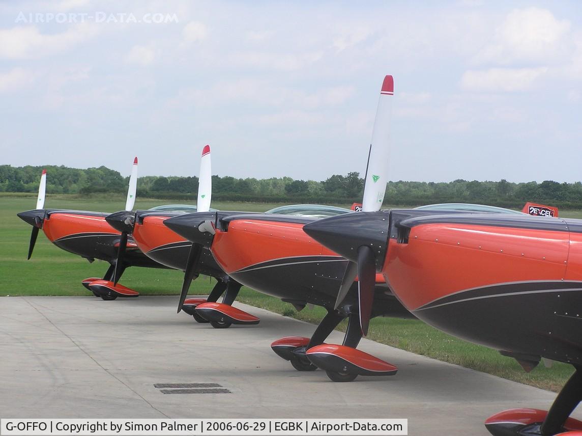 G-OFFO, 2006 Extra EA-300/L C/N 1226, Detail of 2Excel aerobatic team Extra 300