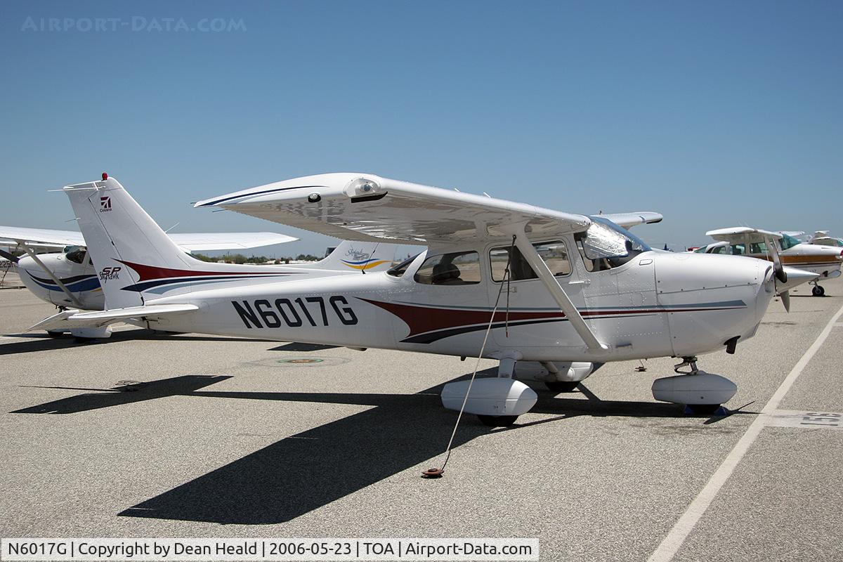 N6017G, 2004 Cessna 172S C/N 172S9671, 2004 Cessna 172S Skyhawk SP N6107G parked on the ramp at Torrance Municipal Airport (KTOA) - Torrance, California.