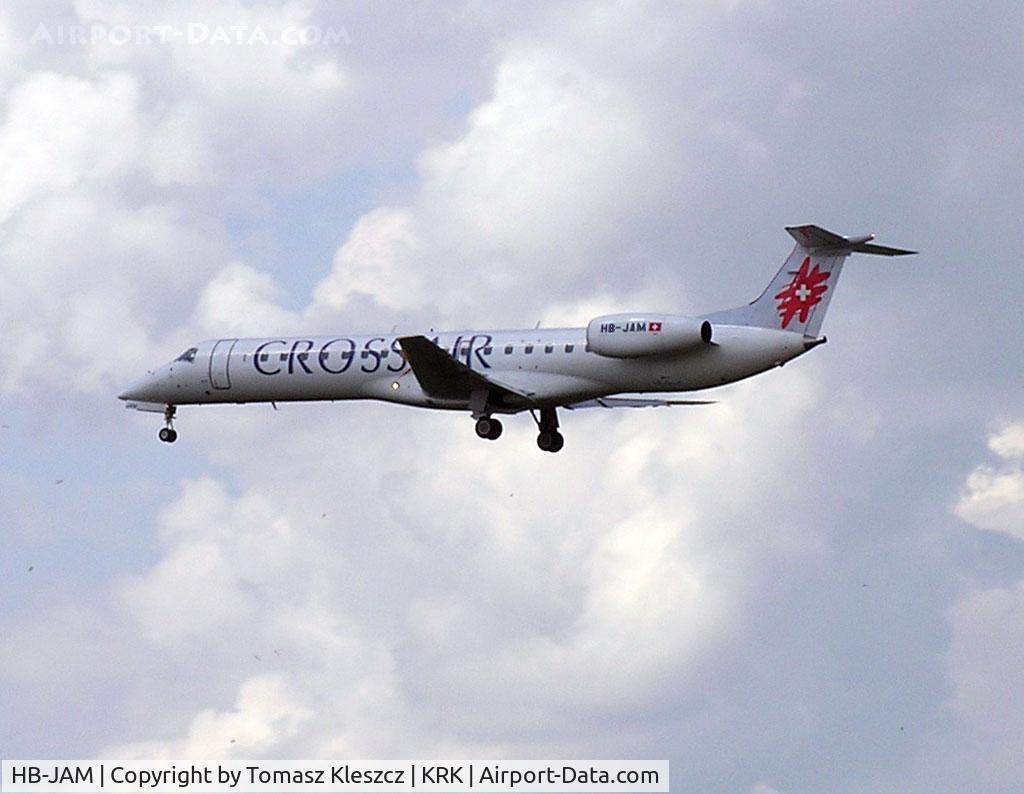 HB-JAM, 2001 Embraer EMB-145LU (ERJ-145LU) C/N 145420, Landing in Krakow Airport