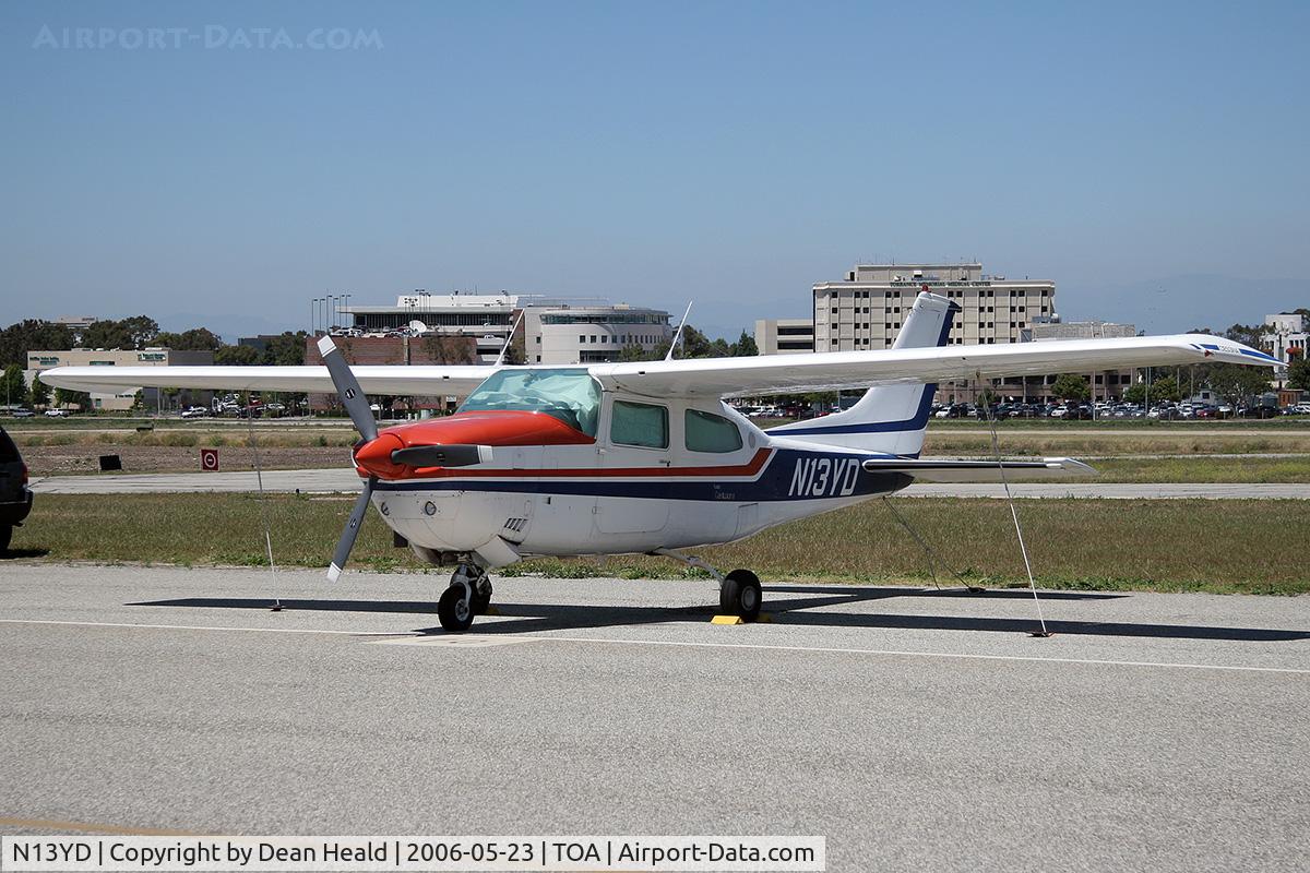 N13YD, 1975 Cessna T210L Turbo Centurion C/N 210-60985, 1975 Cessna T210L N13YD parked on the ramp at Torrance Municipal Airport (KTOA) - Torrance, California.