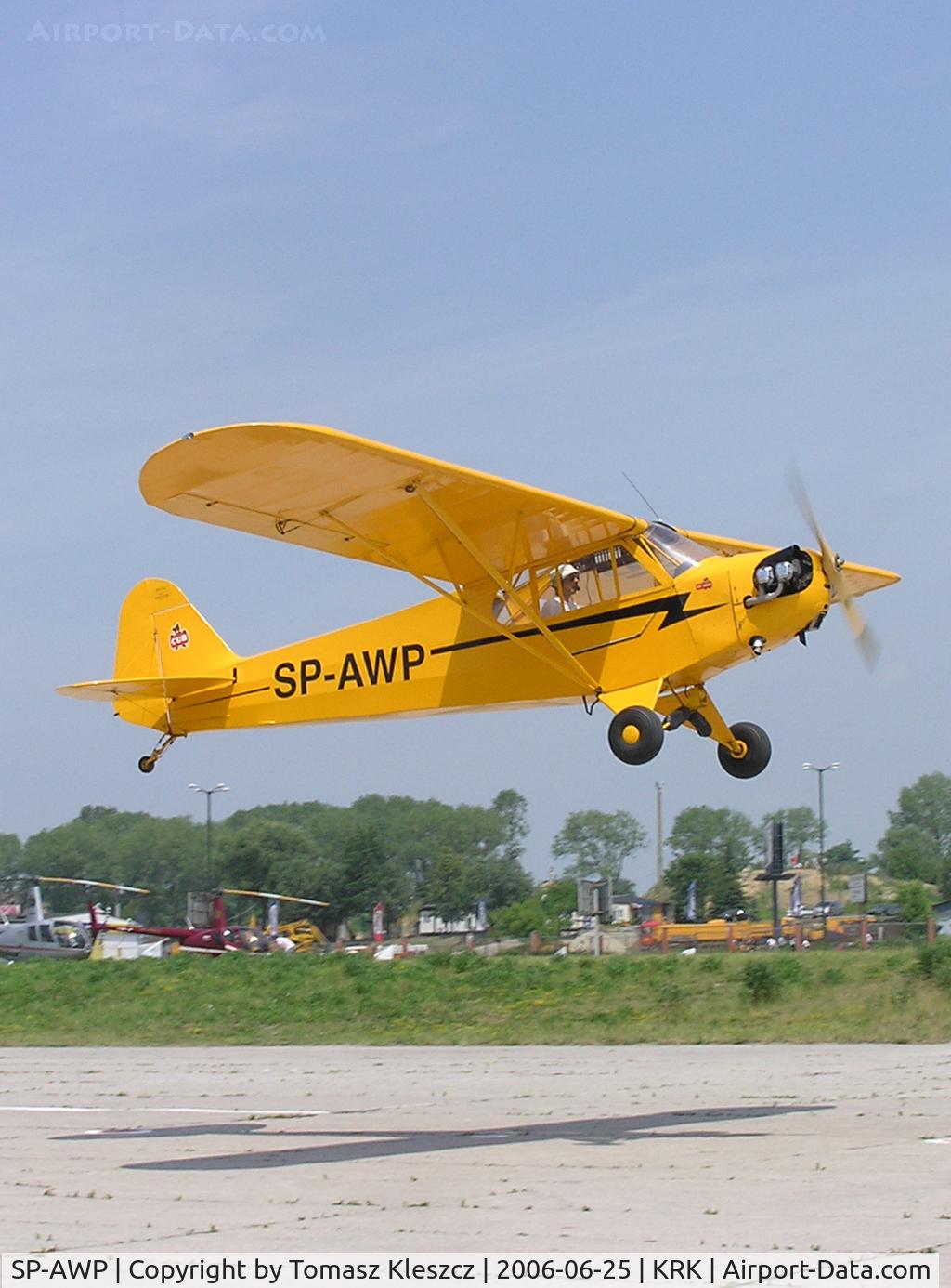 SP-AWP, Piper L-4B Grasshopper C/N 10123, Piper Cub in the closed Krakow Airport