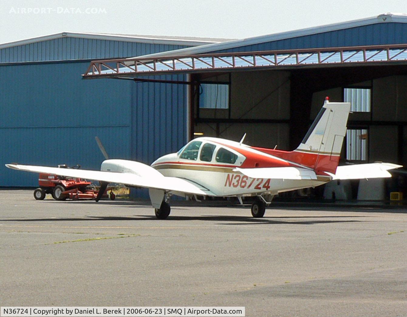 N36724, 1980 Beech 95-B55 (T42A) Baron C/N TC-2333, Beech Baron fresh out of the maintenance hanger.