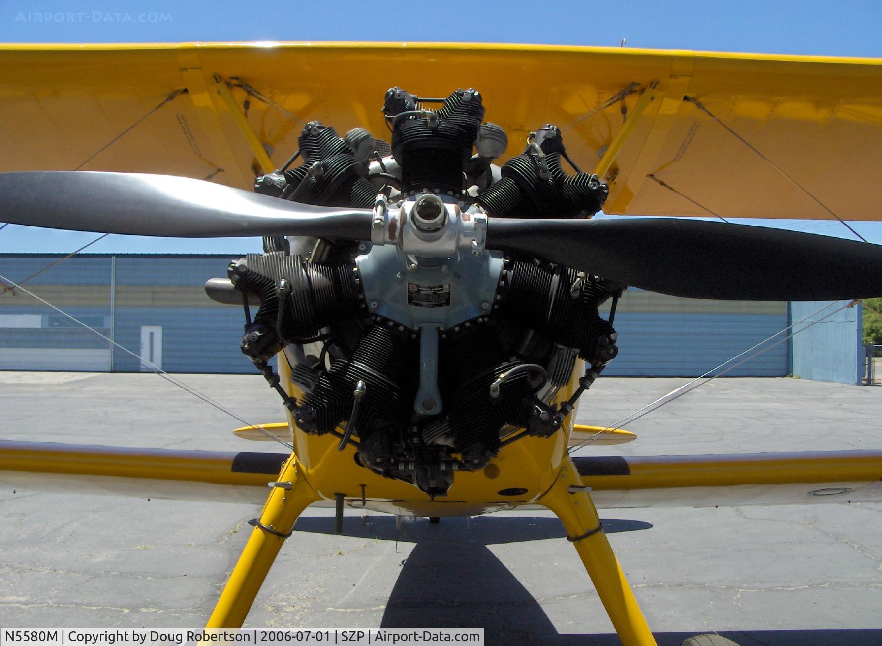 N5580M, 1943 Boeing B75N1 C/N 75-7755, 1943 Boeing Stearman B75N1 as N2S-3, Continental W670-6 220 Hp