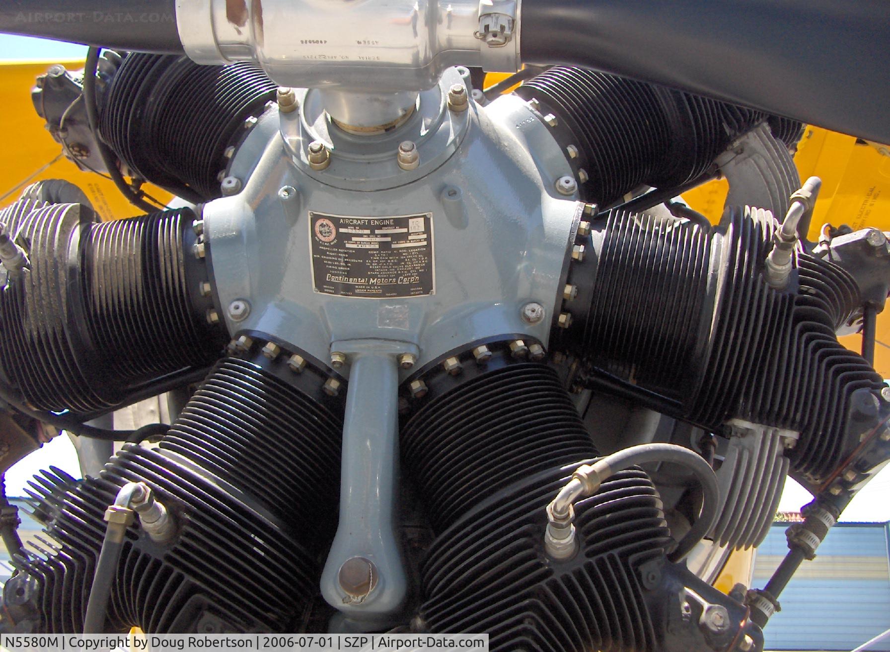 N5580M, 1943 Boeing B75N1 C/N 75-7755, 1943 Boeing Stearman B75N1 as N2S-3, Continental W670-6 220 Hp