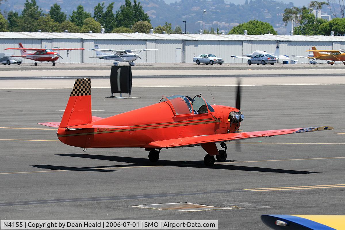 N4155, 1955 Mooney M-18C C/N 321, 1955 Mooney M-18C MITE taxiing at Santa Monica Municipal Airport (KSMO) - Santa Monica, California.