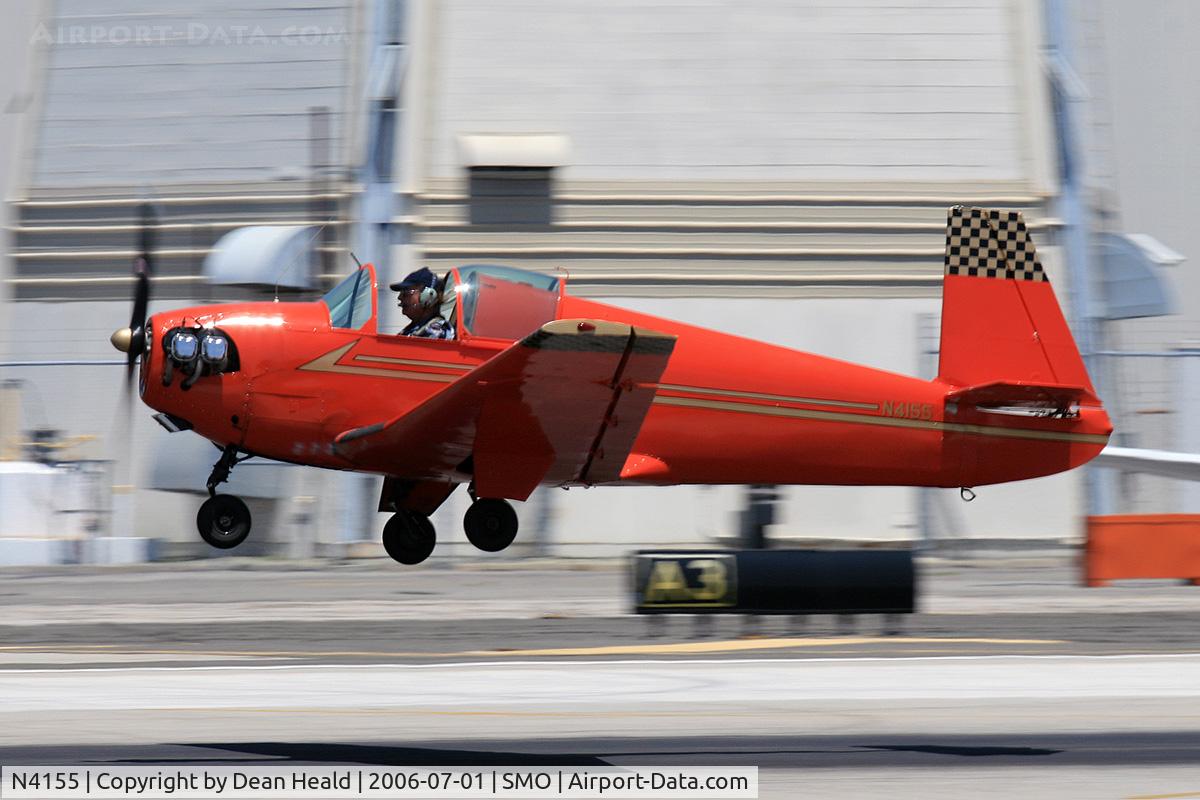 N4155, 1955 Mooney M-18C C/N 321, 1955 Mooney M-18C MITE taking off from RWY 21 at Santa Monica Municipal Airport (KSMO) - Santa Monica, California.
