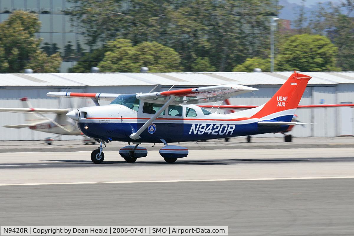 N9420R, 1985 Cessna U206G Stationair C/N U20606860, 1985 Cessna U206G Stationair N9420R nearing takeoff rotation on RWY 21 at Santa Monica Municipal Airport (KSMO) - Santa Monica, California. This plane is used by the Civil Air Patrol Beach Cities Cadet Squadron 107 Knights.