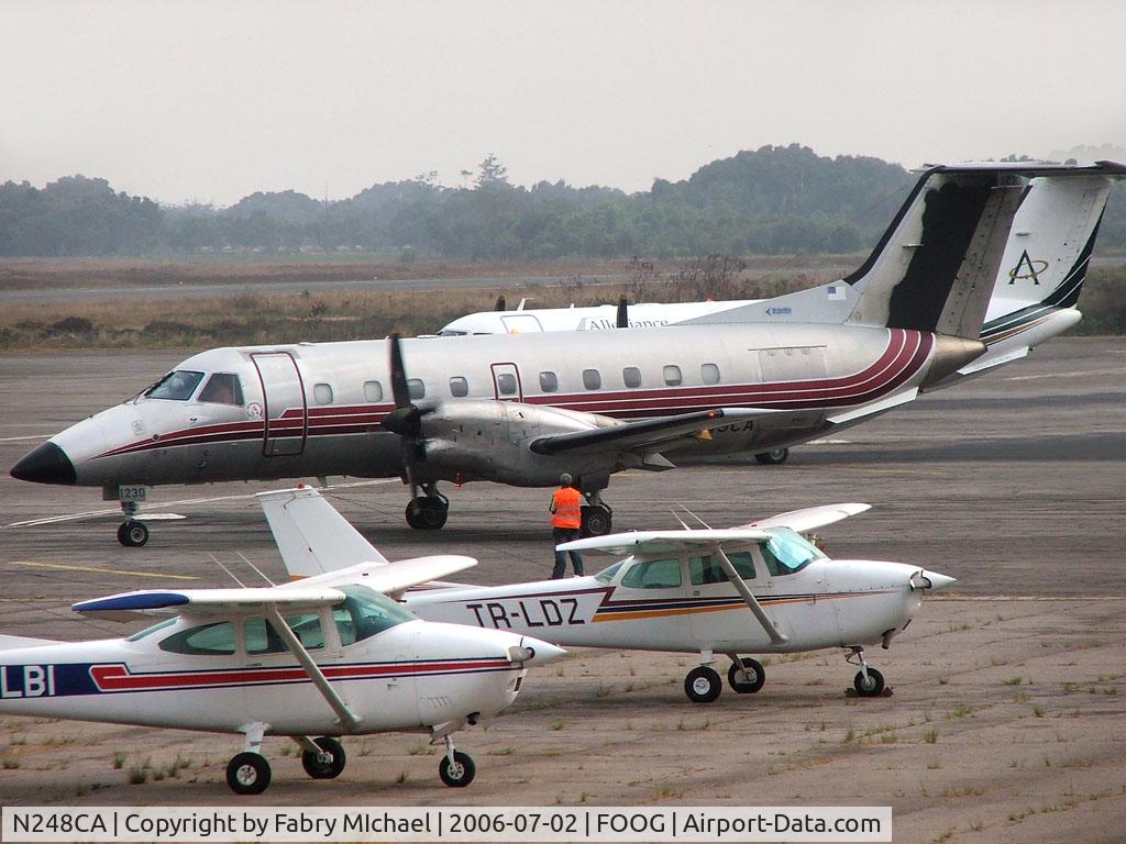 N248CA, 1991 Embraer EMB-120RT Brasilia C/N 120228, During a stop in Port Gentil, Gabon on a ferry flight