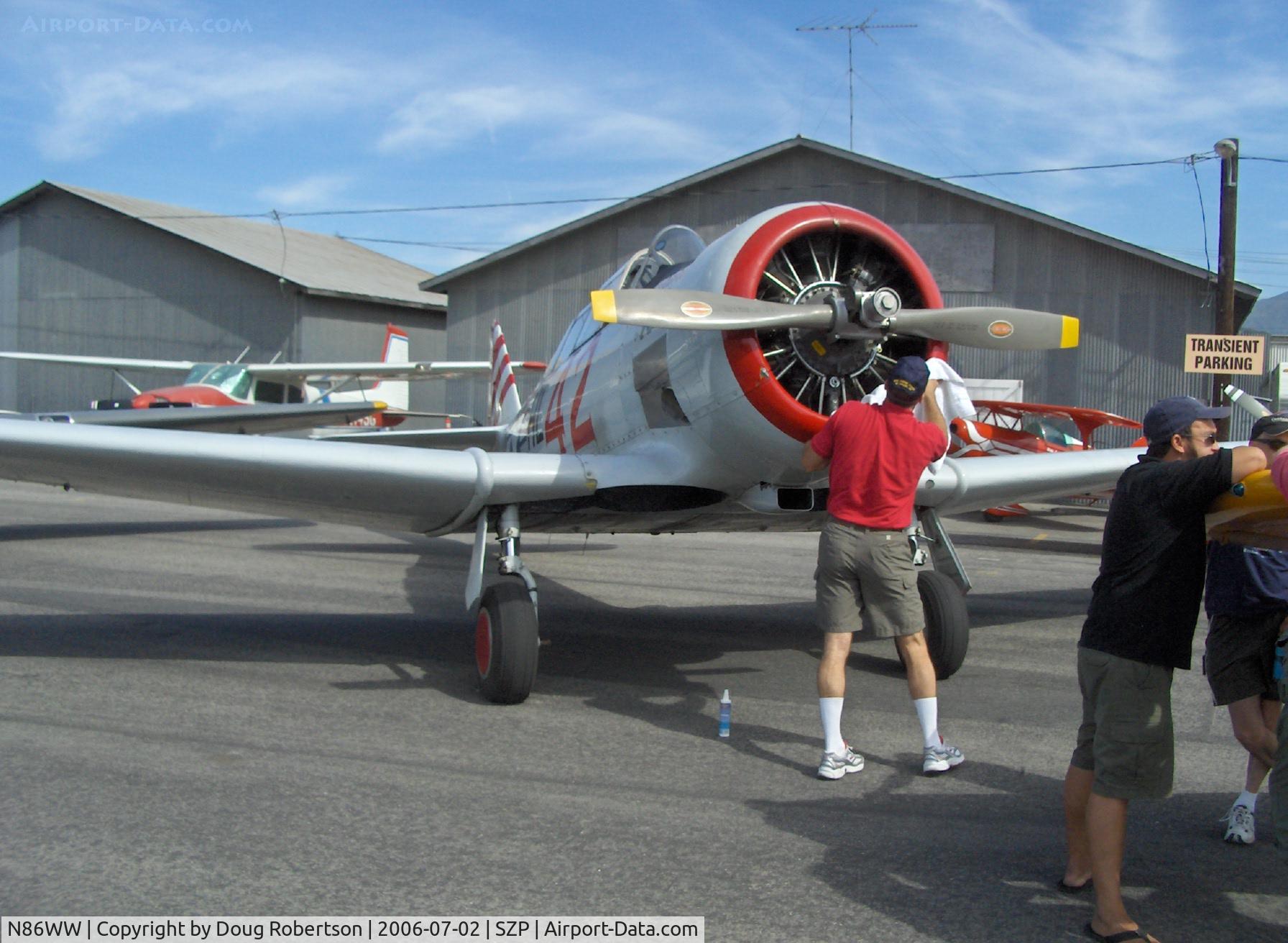 N86WW, 1956 North American SNJ-4 Texan C/N 88-12291, 1956 North American SNJ-4, P&W R1340 550 Hp