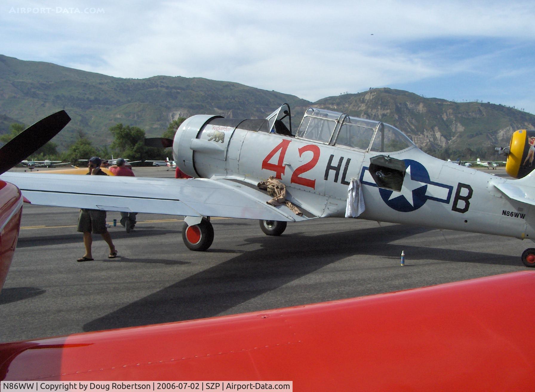 N86WW, 1956 North American SNJ-4 Texan C/N 88-12291, 1956 North American SNJ-4, P&W R1340 550 Hp