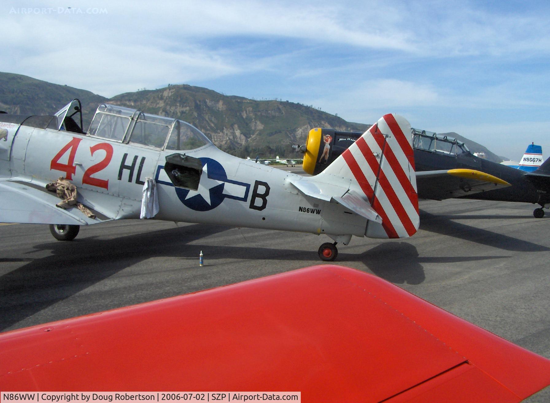 N86WW, 1956 North American SNJ-4 Texan C/N 88-12291, 1956 North American SNJ-4, P&W R1340 550 Hp