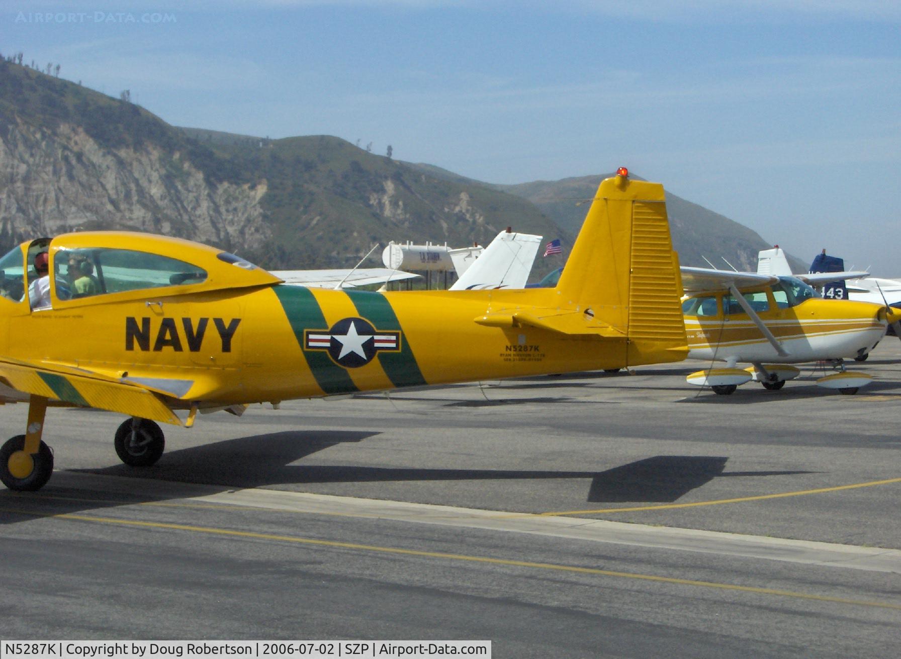 N5287K, 1950 Ryan Navion B C/N NAV-4-2187B, 1950 Ryan NAVION B as L-17B, Lycoming GO-435C&D 240/260 Hp
