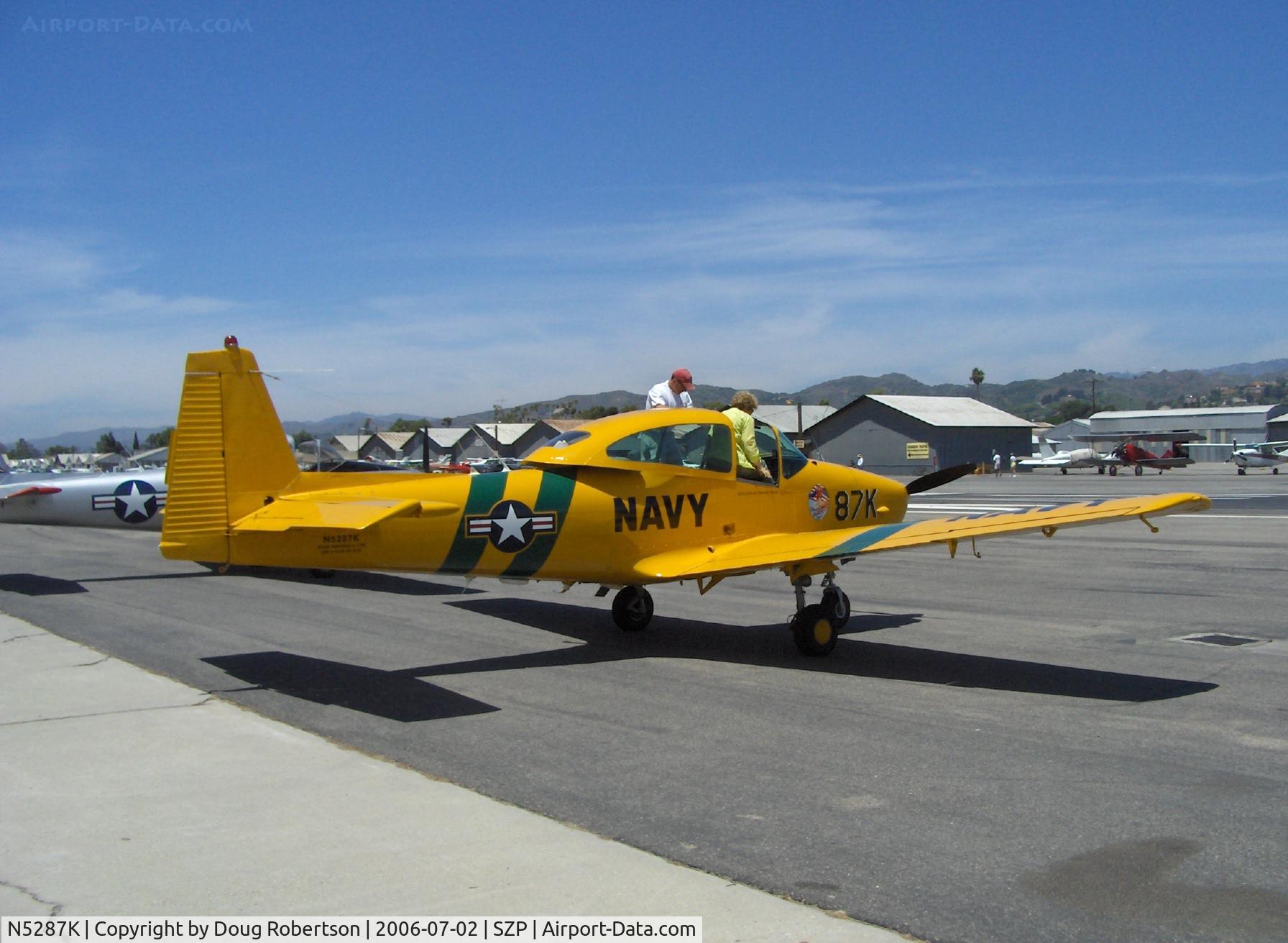 N5287K, 1950 Ryan Navion B C/N NAV-4-2187B, 1950 Ryan NAVION B as L-17B, Lycoming GO-435C&D 240/260 Hp