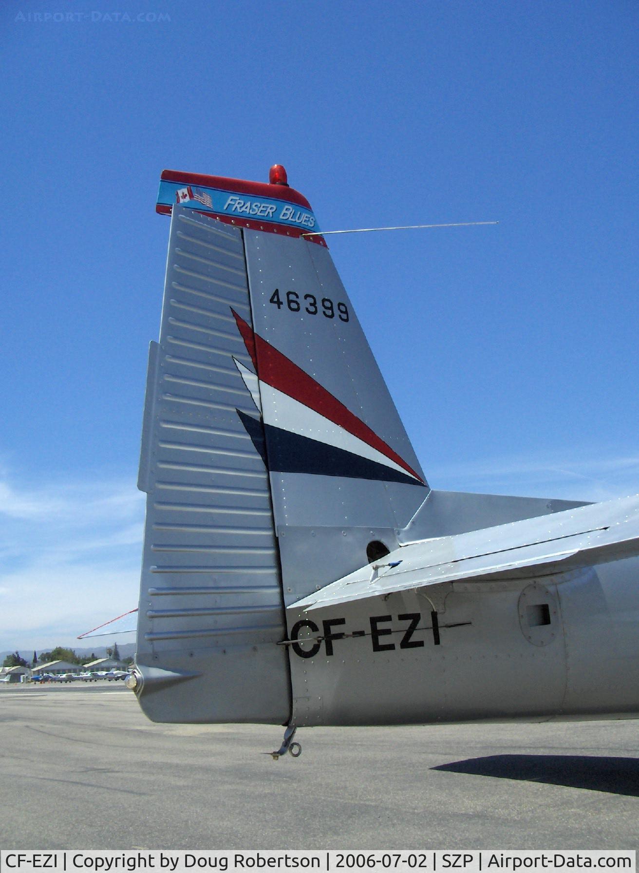 CF-EZI, 1946 North American Navion (NA-145) C/N NAV-4-399, 1946 North American NAVION, Continental E-185, tail data