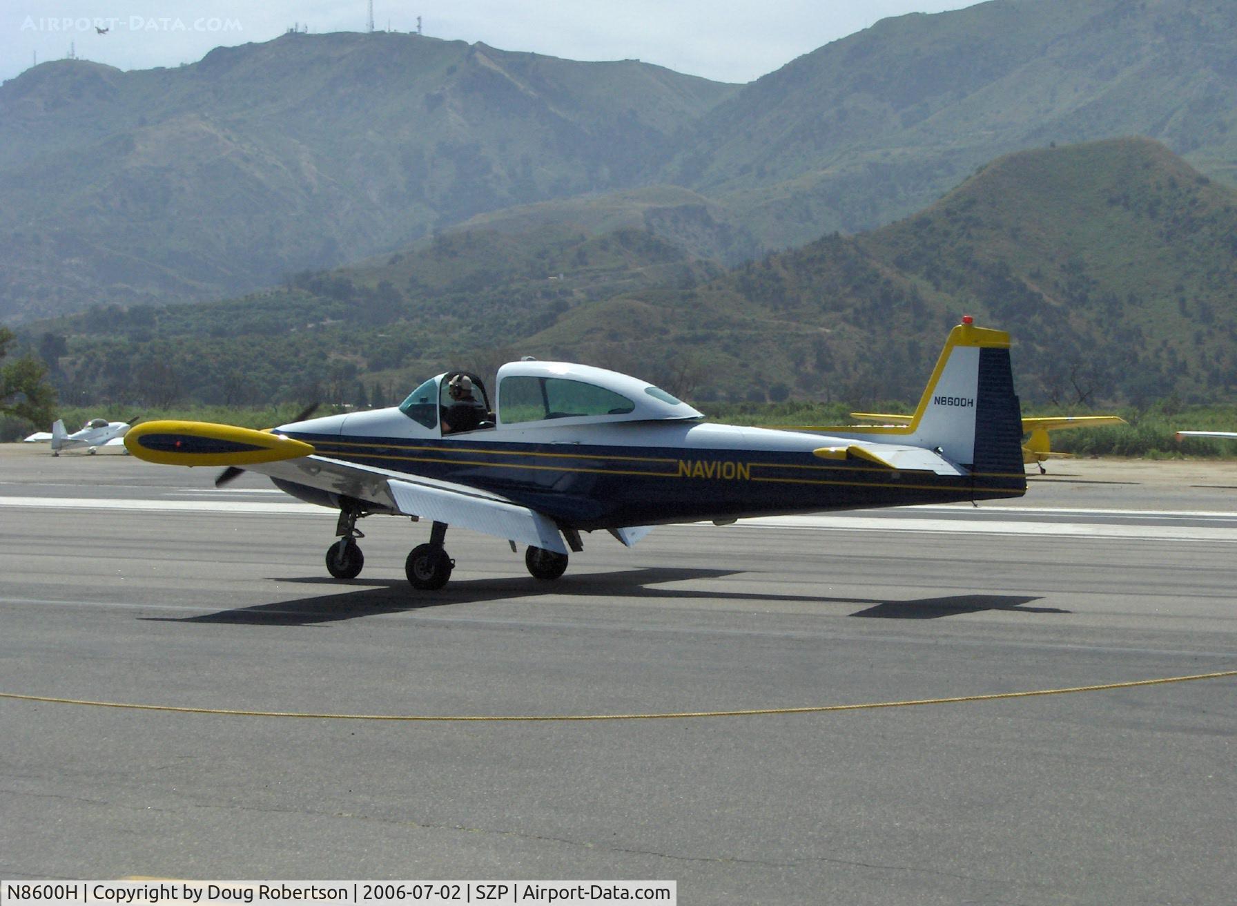 N8600H, 1947 North American Navion (NA-145) C/N NAV-4-565, 1947 North American NAVION, Continental E-185-9 205 Hp for takeoff, taxi
