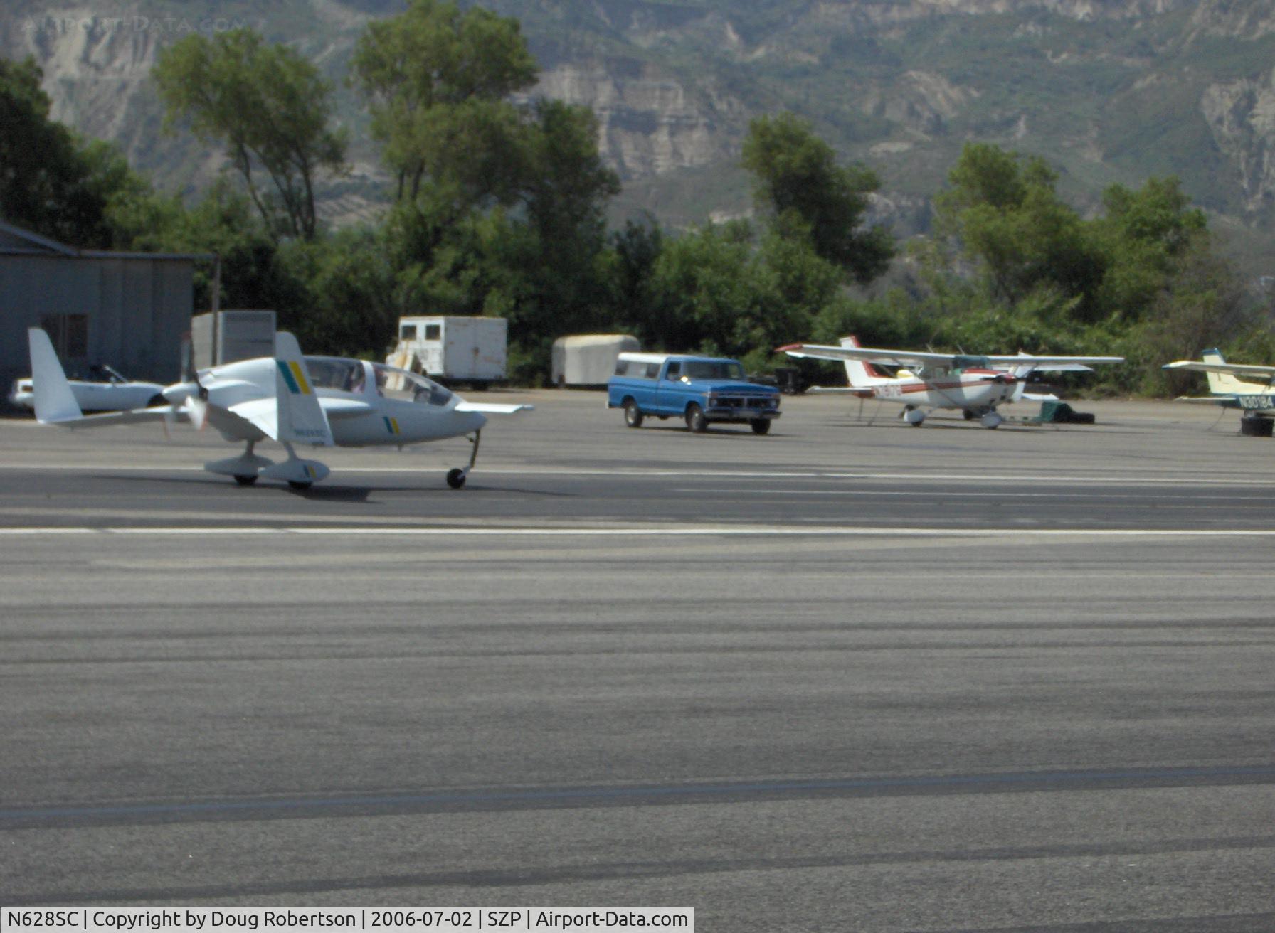 N628SC, Gyroflug SC-01B-160 Speed Canard C/N S-29, Gyroflug SC 01 B 160 SPEED CANARD, Lycoming O-320-D1A, 160 Hp pusher engine, takeoff roll Runway 22