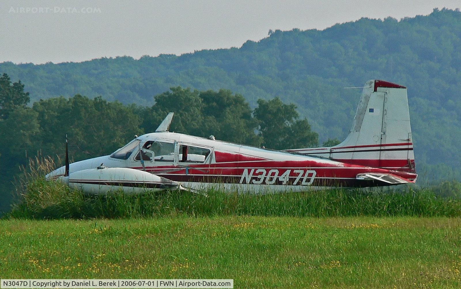 N3047D, 1956 Cessna 310 C/N 35247, The mowers have carefully gone around this grounded 1956 Cessna 310 on a farm near Sussex, NJ, allowing the old bird to lay in peace.