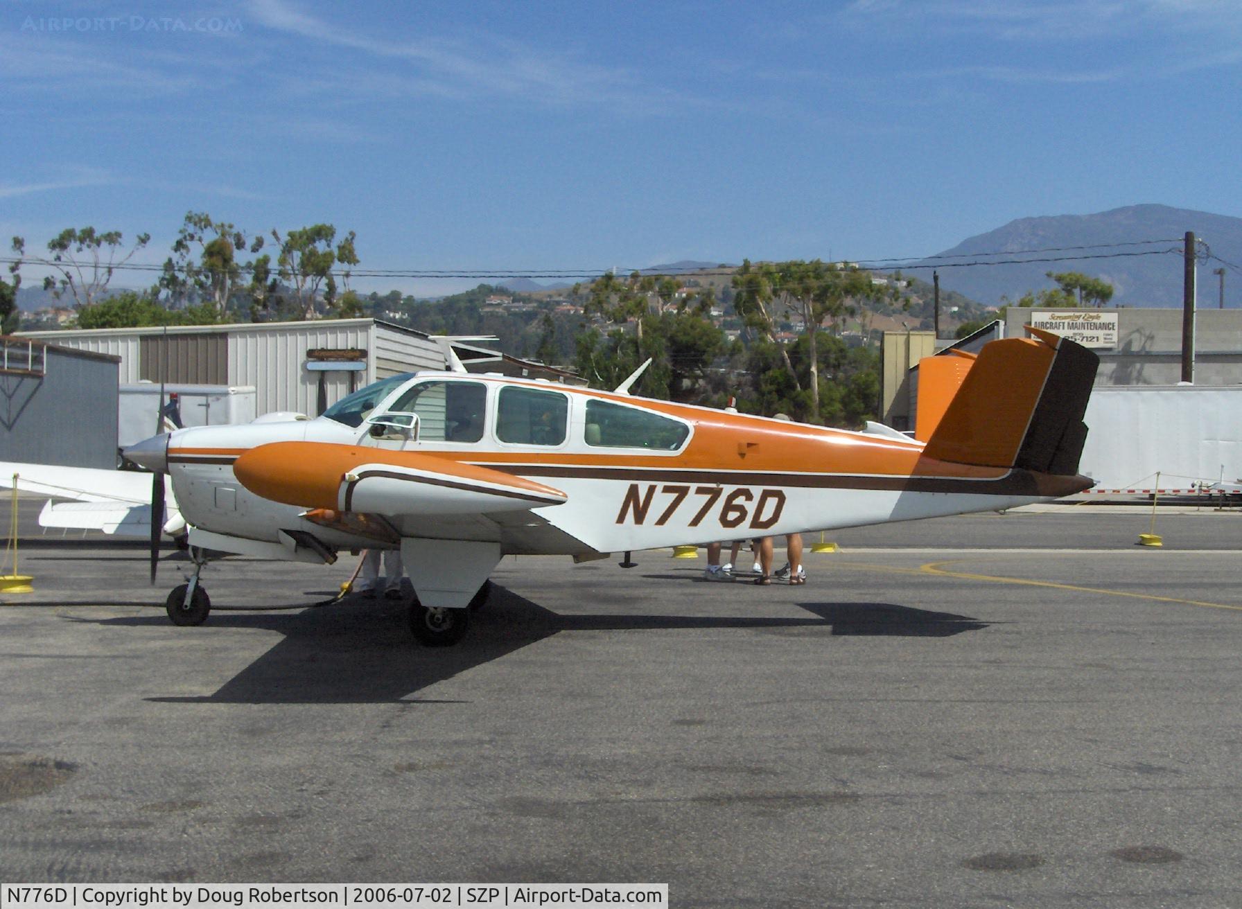 N776D, 1969 Beech V35A-TC Bonanza C/N D-9063T, 1969 Beech V35A-TC TURBO BONANZA, Continental TSIO-520-D 285 Hp, refueling