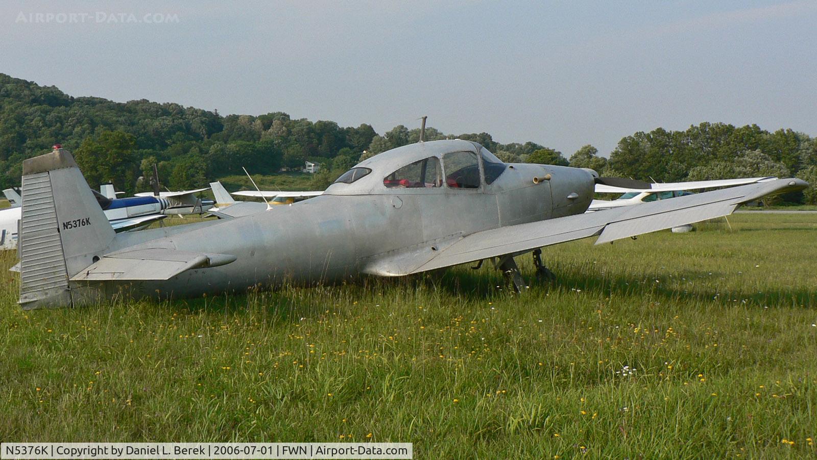 N5376K, 1951 Ryan NAVION B C/N NAV-4-2276B, Sleek 1951 Navion B reflects a summer eve's light in Sussex, NJ.