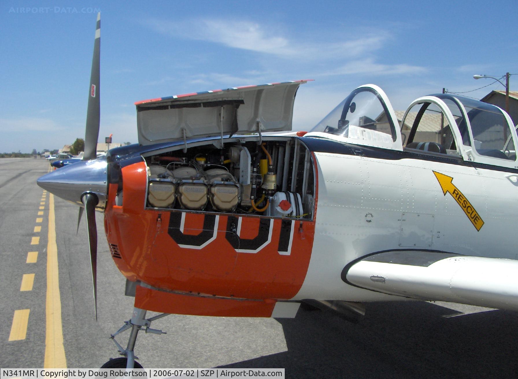 N341MR, 1955 Beech D-45 (T-34B) Mentor C/N BG-65, Beech D-45 as T-34B MENTOR, Continental IO-550B 300 Hp upgrade