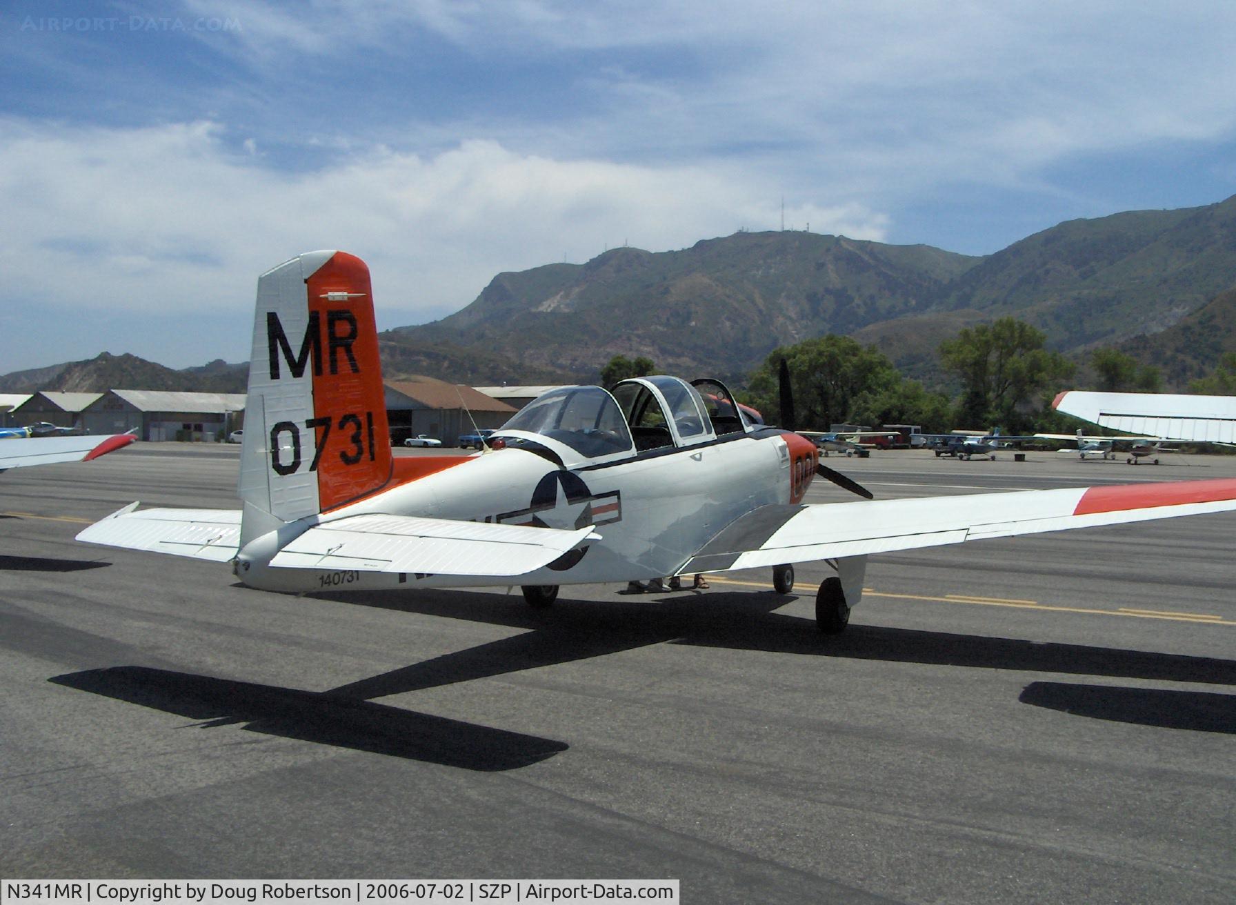 N341MR, 1955 Beech D-45 (T-34B) Mentor C/N BG-65, Beech D-45 as T-34B MENTOR, Continental IO-550B 300 Hp upgrade