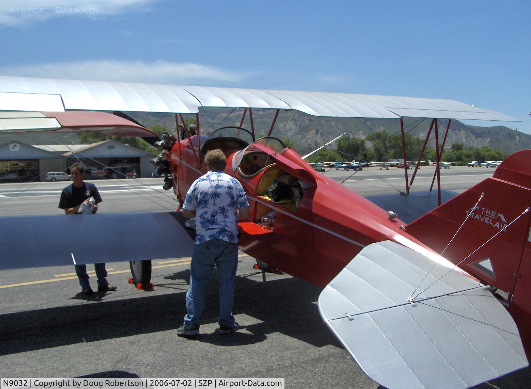 N9032, 1929 Curtiss-Wright Travel Air 4000 C/N 833, 1929 Curtiss-Wright TRAVEL AIR 4000, Continental W670 220 Hp, field maintenance after landing