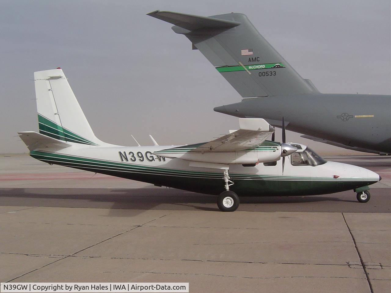 N39GW, 1971 Aero Commander 500 S C/N 3096, Dust storm