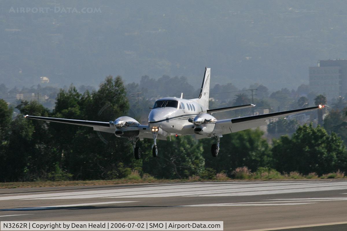 N3262R, 1999 Raytheon Aircraft Company C90A C/N LJ-1562, 1999 Raytheon King Air C90A N3262R from Monterey Peninsula (KMRY) over the numbers of RWY 21 at Santa Monica Municipal Airport (KSMO) - Santa Monica, California.
