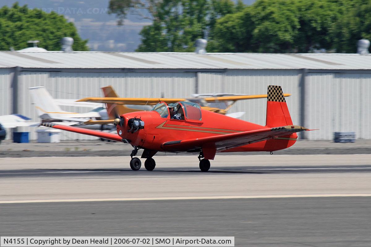 N4155, 1955 Mooney M-18C C/N 321, 1955 Mooney M-18C MITE taking off from RWY 21 at Santa Monica Municipal Airport (KSMO) - Santa Monica, California.