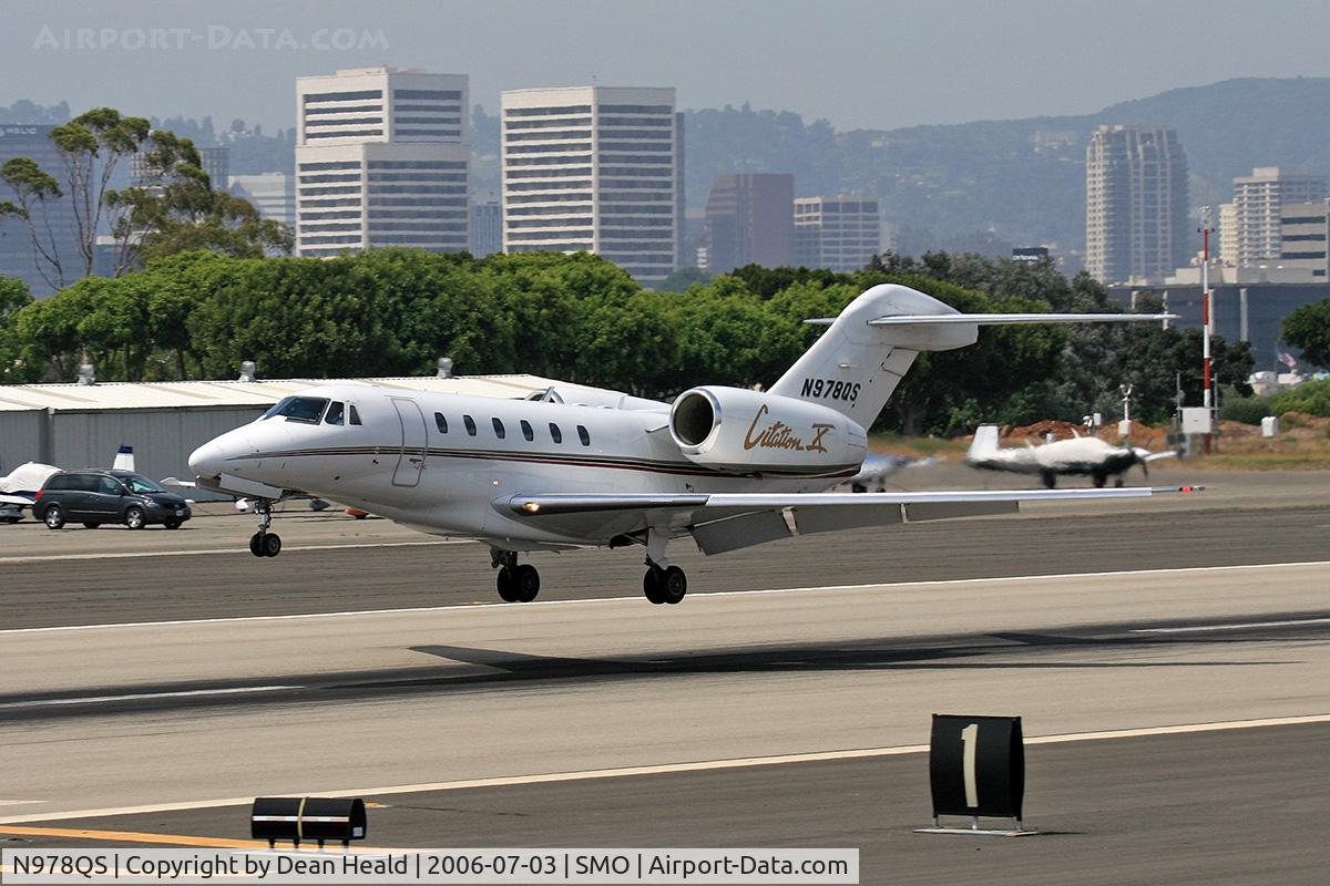 N978QS, 2002 Cessna 750 Citation X Citation X C/N 750-0187, 2002 Cessna 750 Citation X N978QS, from Las Vegas McCarran Int'l (KLAS), nearing touchdown on RWY 21.