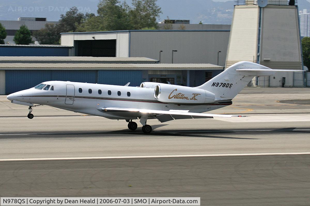 N978QS, 2002 Cessna 750 Citation X Citation X C/N 750-0187, 2002 Cessna 750 Citation X N978QS, from Las Vegas McCarran Int'l (KLAS), landing on RWY 21.