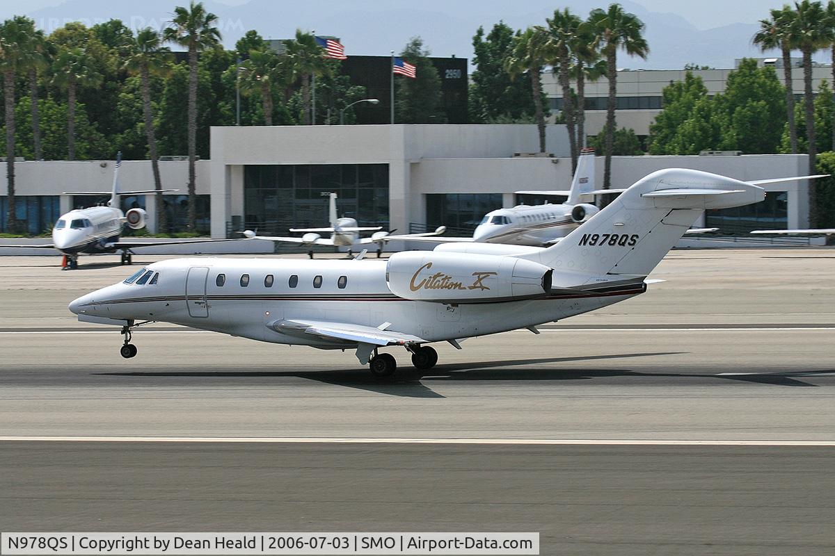 N978QS, 2002 Cessna 750 Citation X Citation X C/N 750-0187, 2002 Cessna 750 Citation X N978QS, from Las Vegas McCarran Int'l (KLAS), landing on RWY 21.