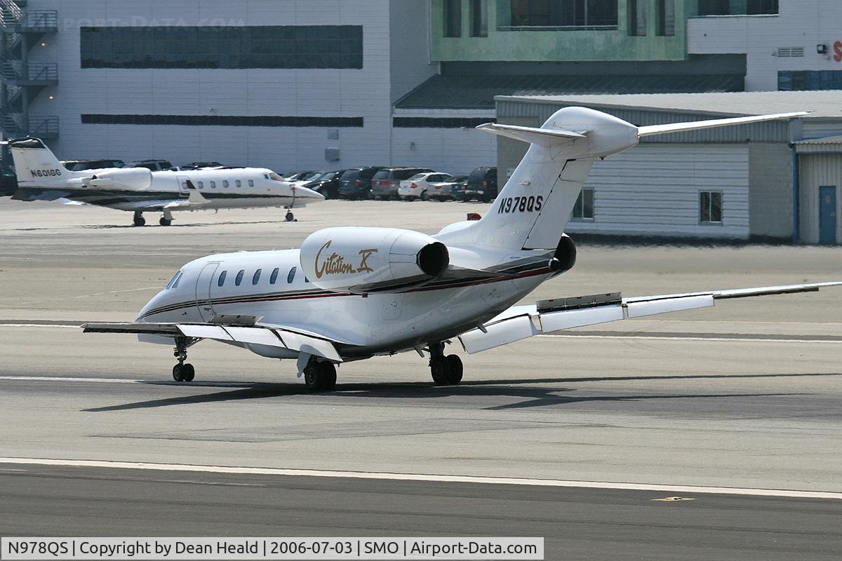 N978QS, 2002 Cessna 750 Citation X Citation X C/N 750-0187, 2002 Cessna 750 Citation X N978QS, from Las Vegas McCarran Int'l (KLAS), on the brakes after landing on RWY 21.
