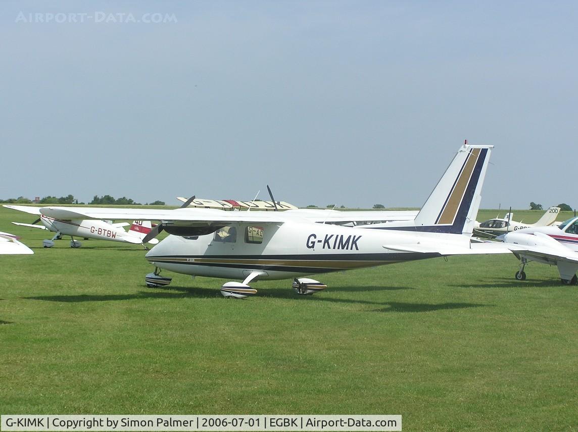 G-KIMK, 1975 Partenavia P-68B C/N 27, Partenavia P68B, an Air Race competitor, at Sywell
