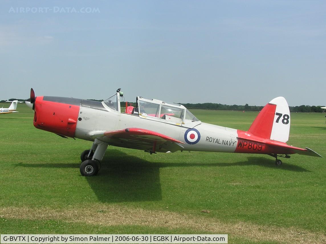 G-BVTX, 1952 De Havilland DHC-1 Chipmunk T.10 C/N C1/0705, Chipmunk T.10 still wearing military marks WP809