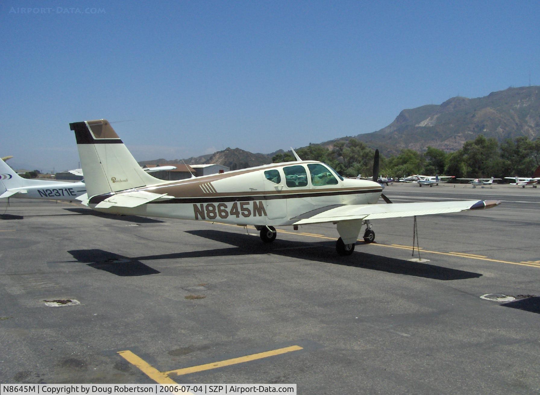 N8645M, 1963 Beech 35-B33 Debonair C/N CD-671, 1963 Beech 35 B33 DEBONAIR, Continental IO-470-K 225 Hp
