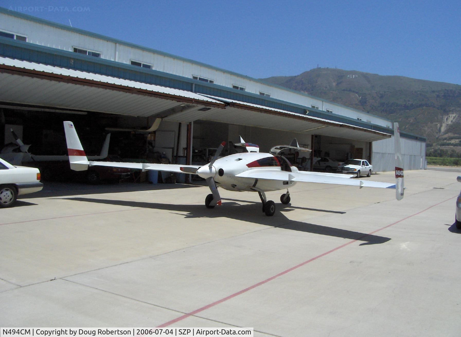 N494CM, 2000 Velocity Velocity XL RG C/N 001 (N494CM), 2000 Martin VELOCITY XL RG, Lycoming IO-540 pusher