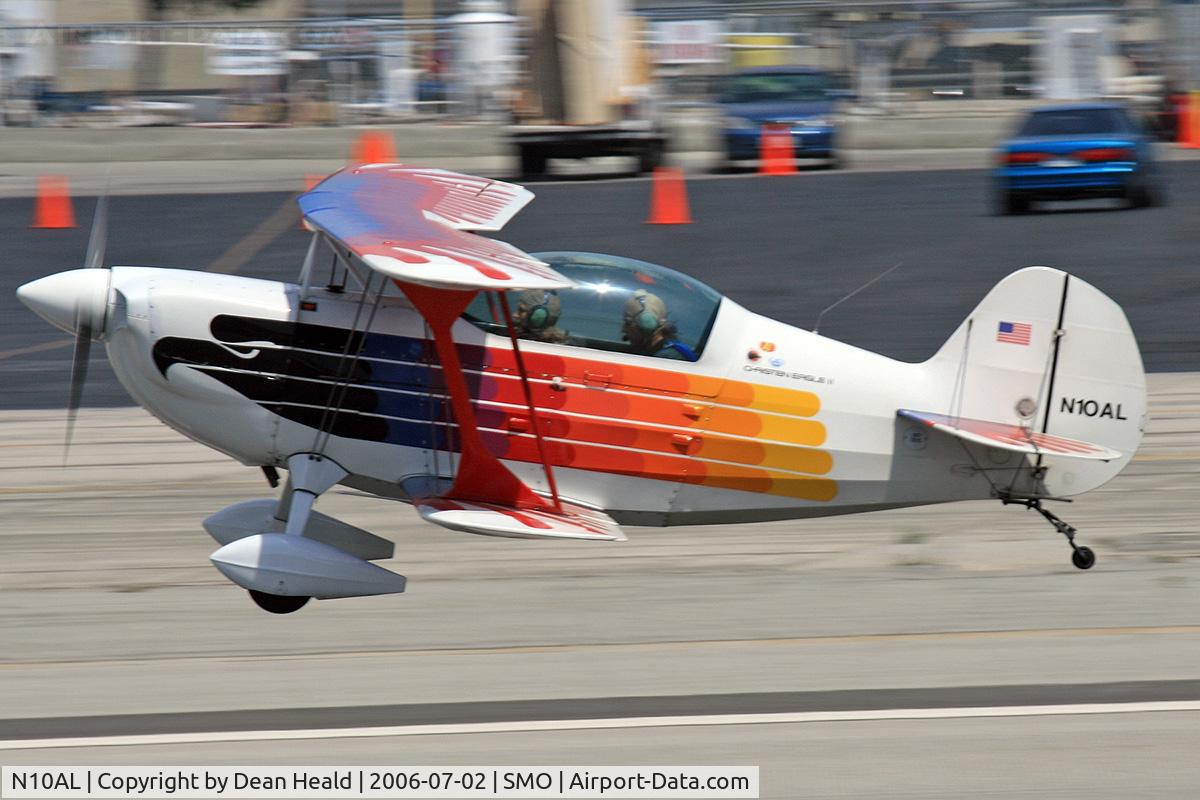 N10AL, Christen Eagle II C/N 0001 (N10AL), Christen Eagle II N10AL taking off from RWY 21 at Santa Monica Municipal Airport (KSMO) - Santa Monica, California.
