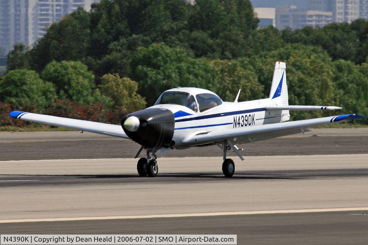 N4390K, 1948 Ryan Navion C/N NAV-4-1390, 1948 Ryan Navion N4390K on takeoff roll on RWY 21 at Santa Monica Municipal Airport (KSMO) - Santa Monica, California.