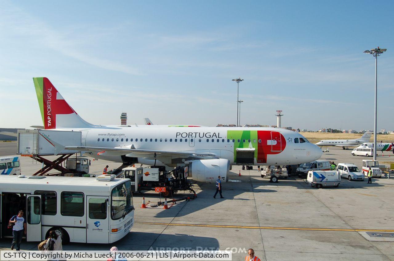 CS-TTQ, 1996 Airbus A319-111 C/N 629, At Lisbon Airport