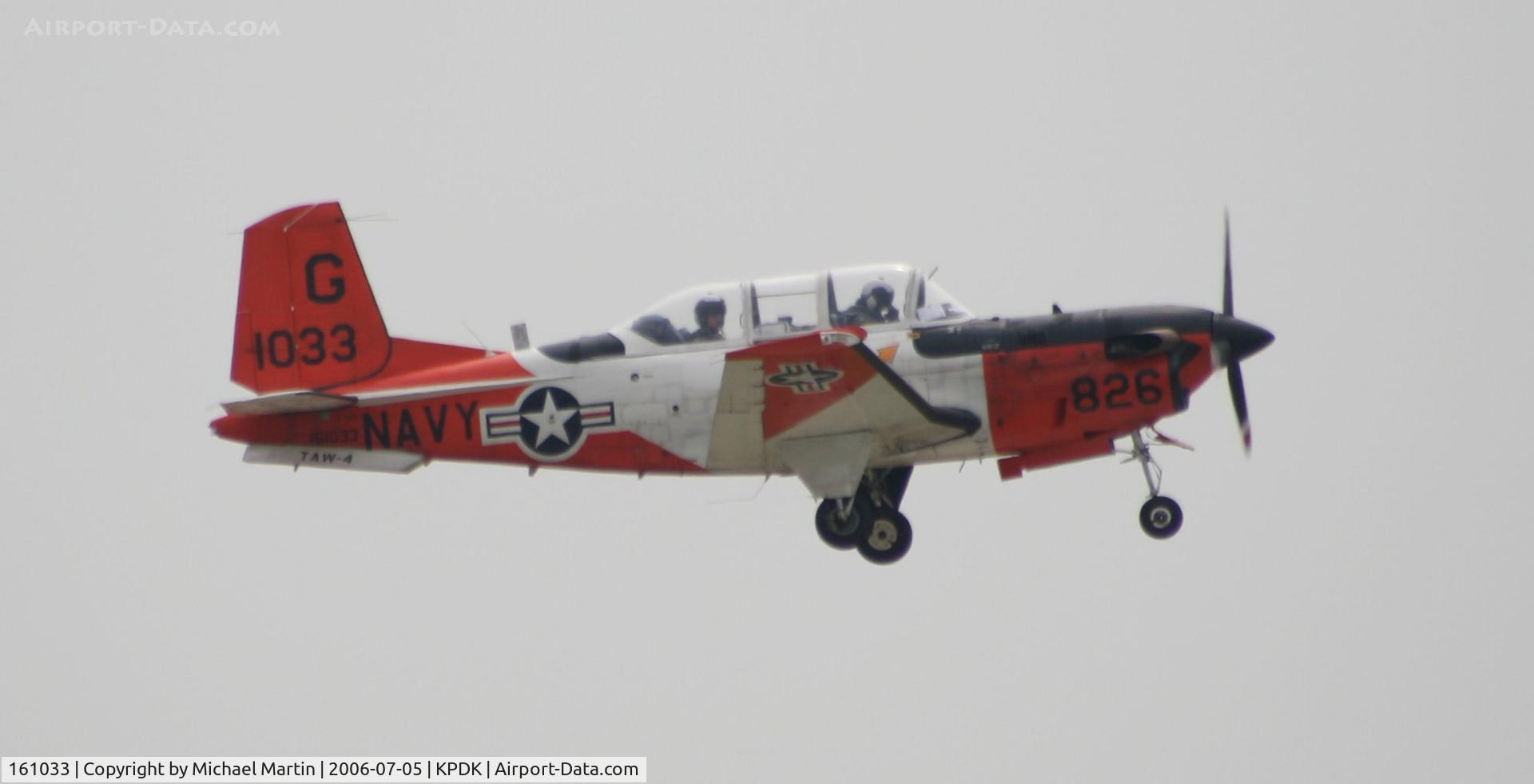 161033, Beech T-34C Turbo Mentor C/N GL-167, Departing 20L - Gear Up!