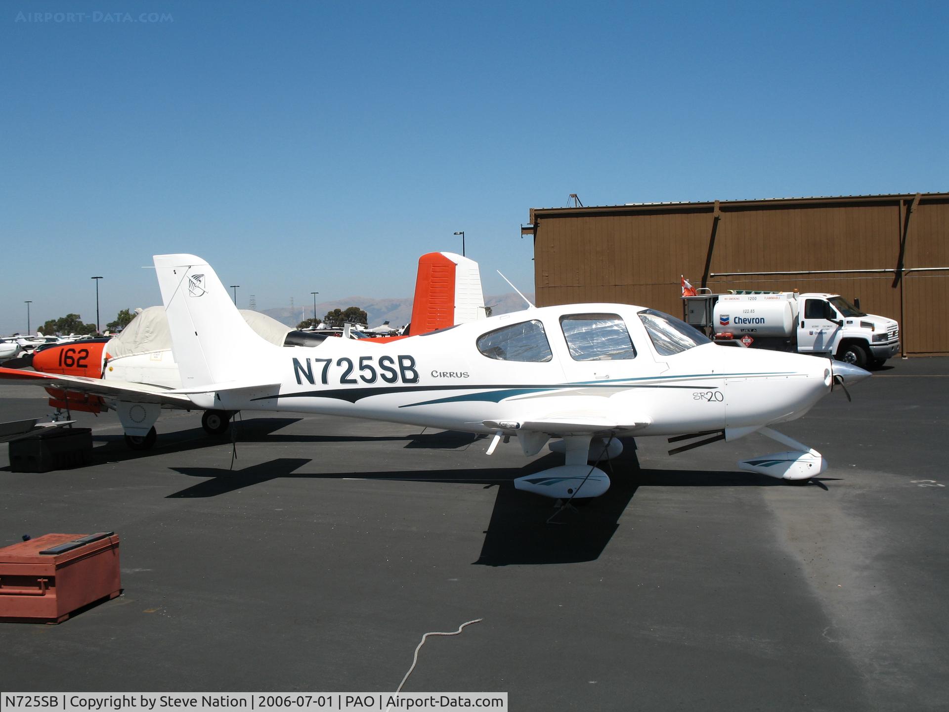 N725SB, Cirrus SR20 C/N 1363, Sanda Aviation 2003 Cirrus Design SR20 (with SR20 titles) on a sunny Saturday afternoon @ Palo Alto Municipal Airport, CA