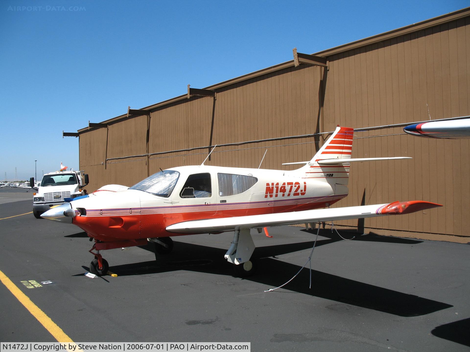 N1472J, 1977 Rockwell International 112B Commander C/N 536, 1977 Rockwell International Commander 112B on a sunny Saturday afternoon @ Palo Alto Municipal Airport, CA