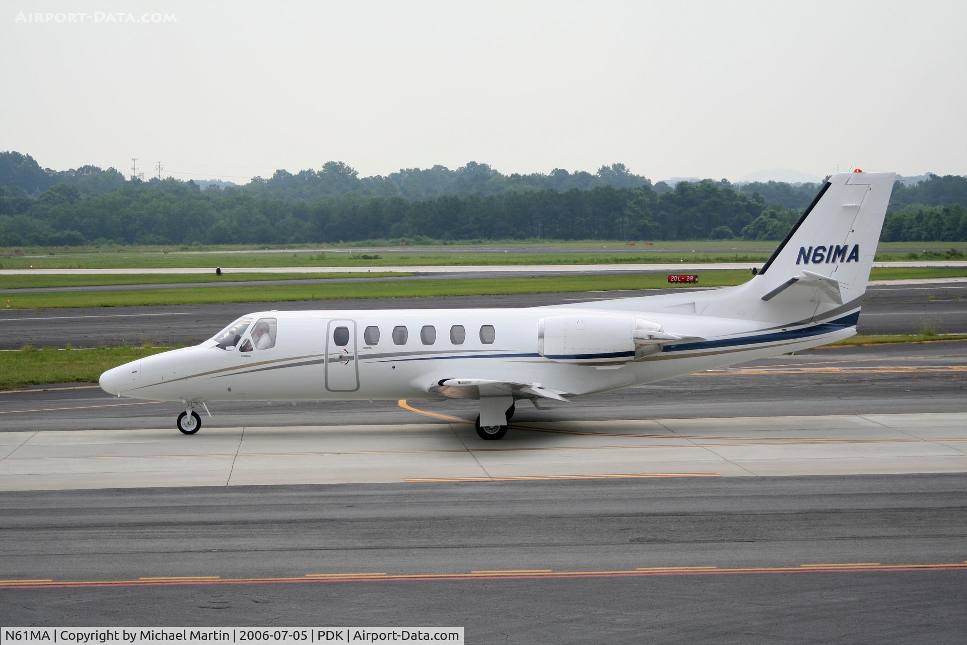 N61MA, 1980 Cessna 550 C/N 550-0176, Taxing to 20L