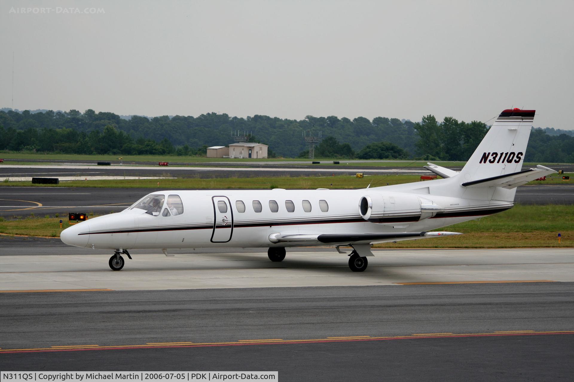 N311QS, 2008 Cessna 680 Citation Sovereign C/N 680-0196, Taxing past Mercury Air Service