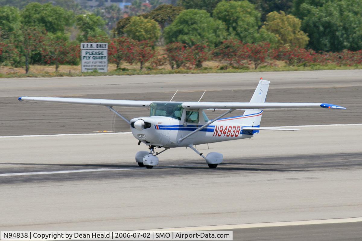 N94838, 1983 Cessna 152 C/N 15285799, 1983 Cessna 152 N94838 taking off from RWY 21 at Santa Monica Municipal Airport (KSMO) - Santa Monica, California.