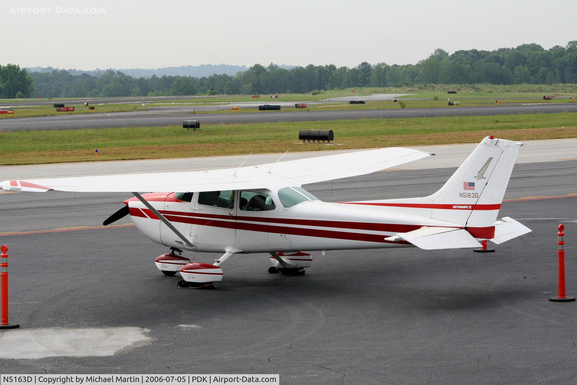 N5163D, 1979 Cessna 172N C/N 17272438, Tied down @ Mercury Air Center