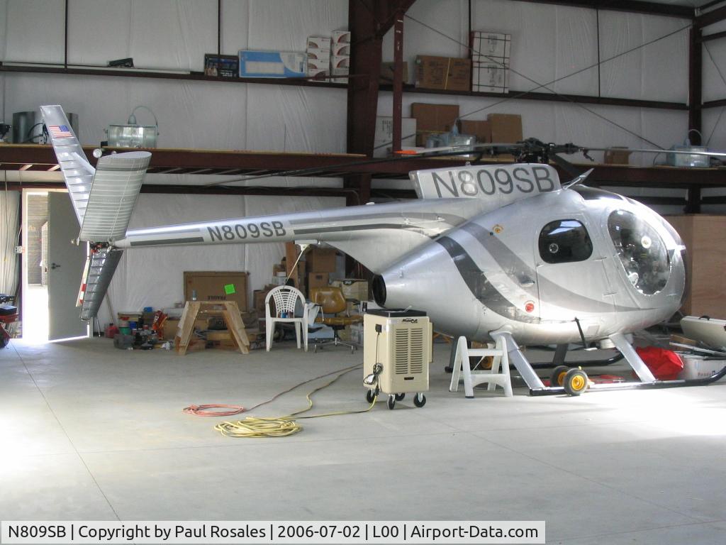 N809SB, 1965 Hughes 369A C/N 270026, N809SB hangared in California
